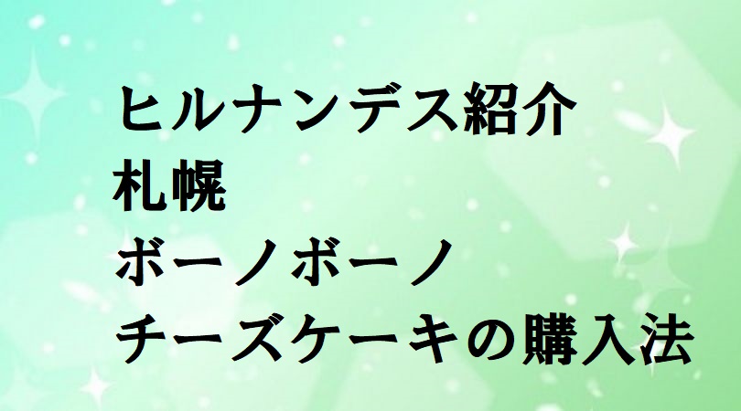 ヒルナンデスで紹介の札幌ボーノボーノのチーズケーキが買える通販 れんらくちょう